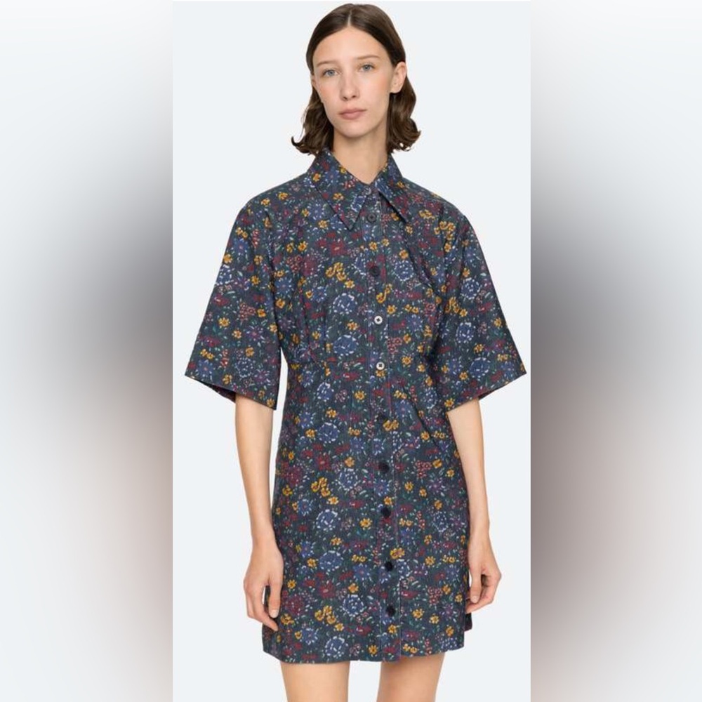 Sea New York Constance Dress in Multi-Floral Corduroy Size 4